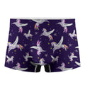 Night Winged Unicorn Pattern Print Men's Boxer Briefs