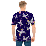 Night Winged Unicorn Pattern Print Men's T-Shirt
