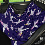 Night Winged Unicorn Pattern Print Pet Car Back Seat Cover