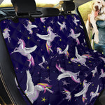 Night Winged Unicorn Pattern Print Pet Car Back Seat Cover