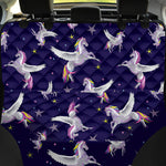 Night Winged Unicorn Pattern Print Pet Car Back Seat Cover