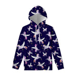 Night Winged Unicorn Pattern Print Pullover Hoodie