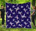 Night Winged Unicorn Pattern Print Quilt