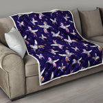 Night Winged Unicorn Pattern Print Quilt