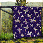Night Winged Unicorn Pattern Print Quilt