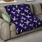 Night Winged Unicorn Pattern Print Quilt