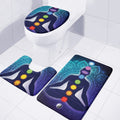 Nine Chakras Aura Print 3 Piece Bath Mat Set