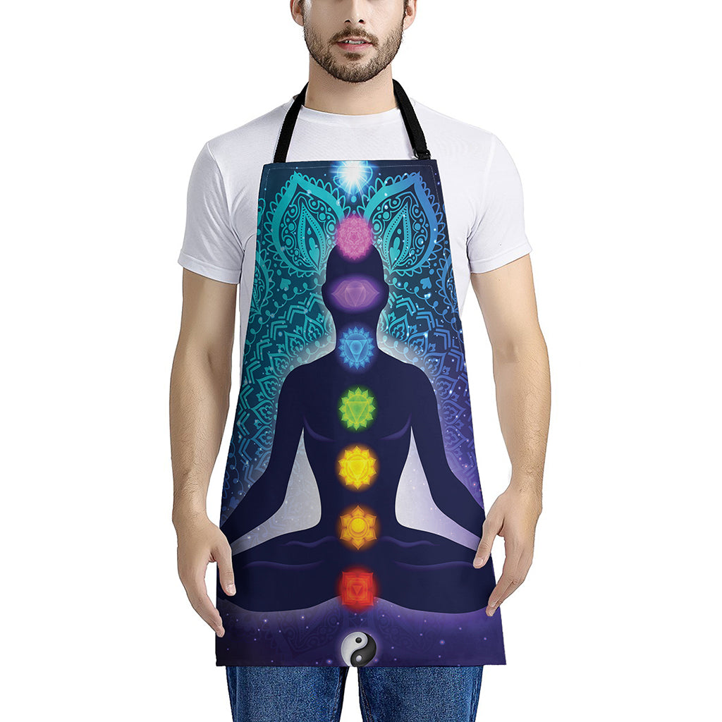 Nine Chakras Aura Print Apron