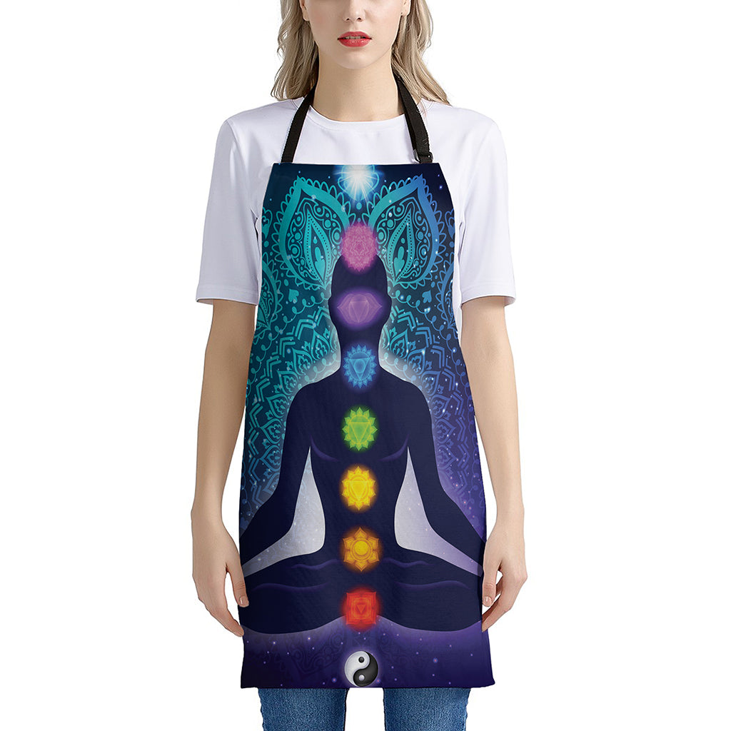 Nine Chakras Aura Print Apron