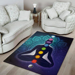 Nine Chakras Aura Print Area Rug