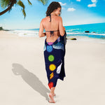Nine Chakras Aura Print Beach Sarong Wrap