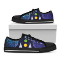 Nine Chakras Aura Print Black Low Top Sneakers
