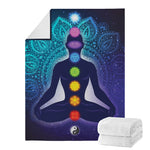 Nine Chakras Aura Print Blanket