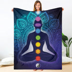 Nine Chakras Aura Print Blanket
