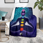 Nine Chakras Aura Print Blanket