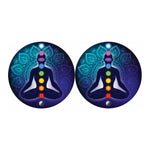 Nine Chakras Aura Print Car Coasters