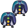 Nine Chakras Aura Print Car Headrest Covers