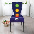 Nine Chakras Aura Print Dining Chair Slipcover