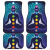 Nine Chakras Aura Print Front and Back Car Floor Mats