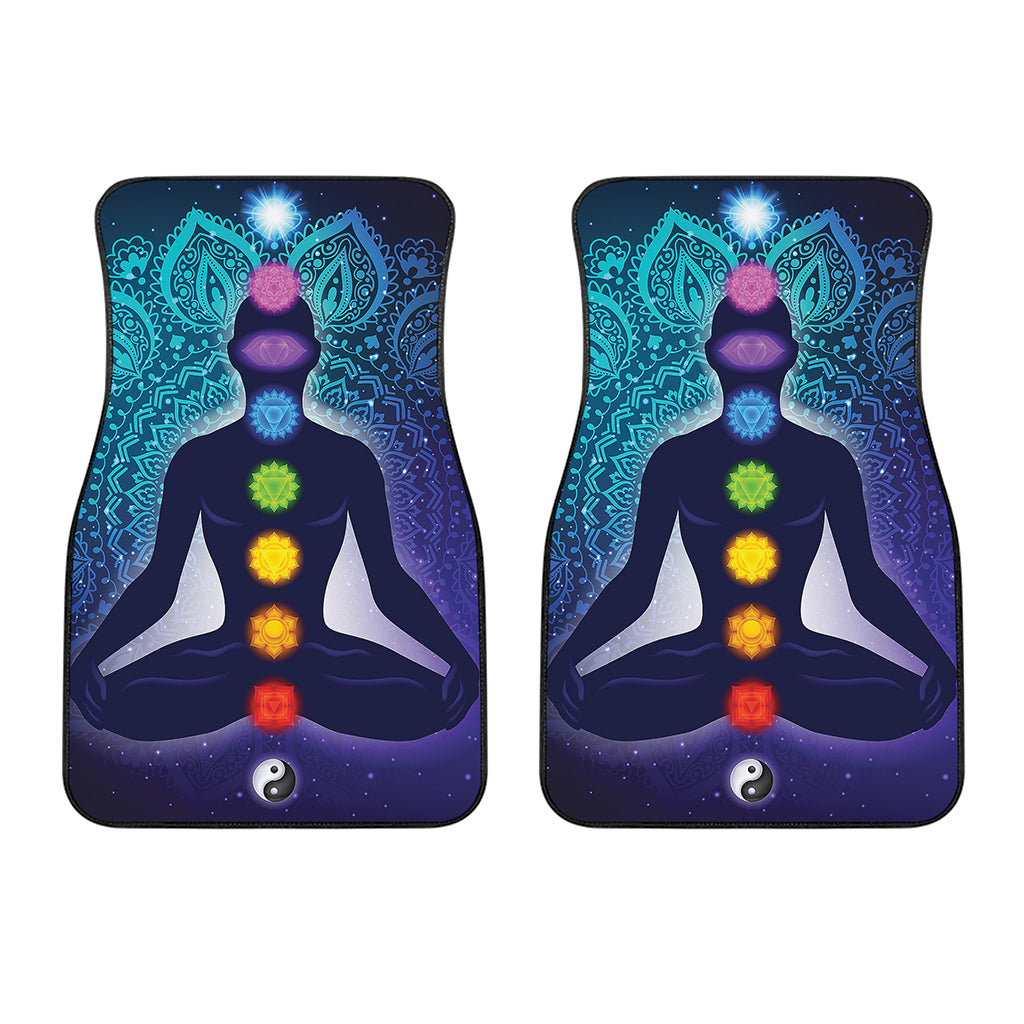 Nine Chakras Aura Print Front Car Floor Mats