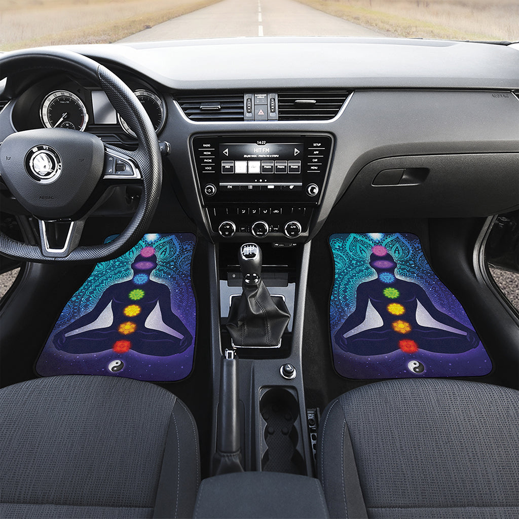 Nine Chakras Aura Print Front Car Floor Mats