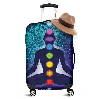 Nine Chakras Aura Print Luggage Cover