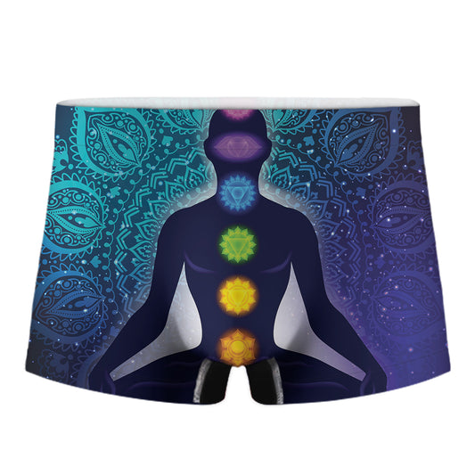 Nine Chakras Aura Print Men's Boxer Briefs