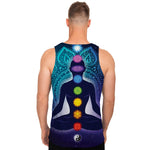 Nine Chakras Aura Print Men's Tank Top