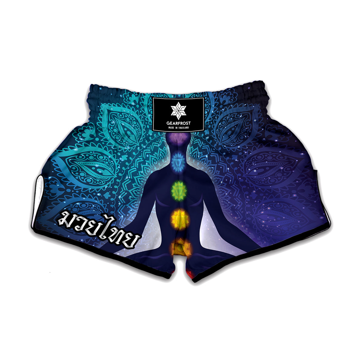 Nine Chakras Aura Print Muay Thai Boxing Shorts