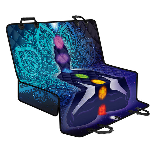 Nine Chakras Aura Print Pet Car Back Seat Cover