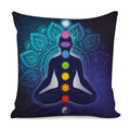Nine Chakras Aura Print Pillow Cover