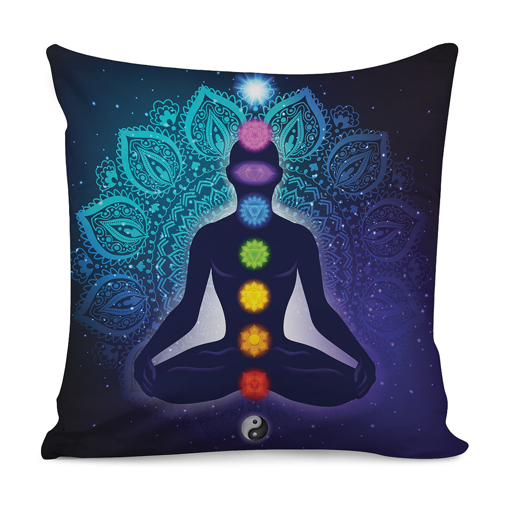 Nine Chakras Aura Print Pillow Cover