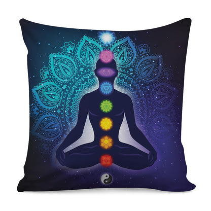 Nine Chakras Aura Print Pillow Cover