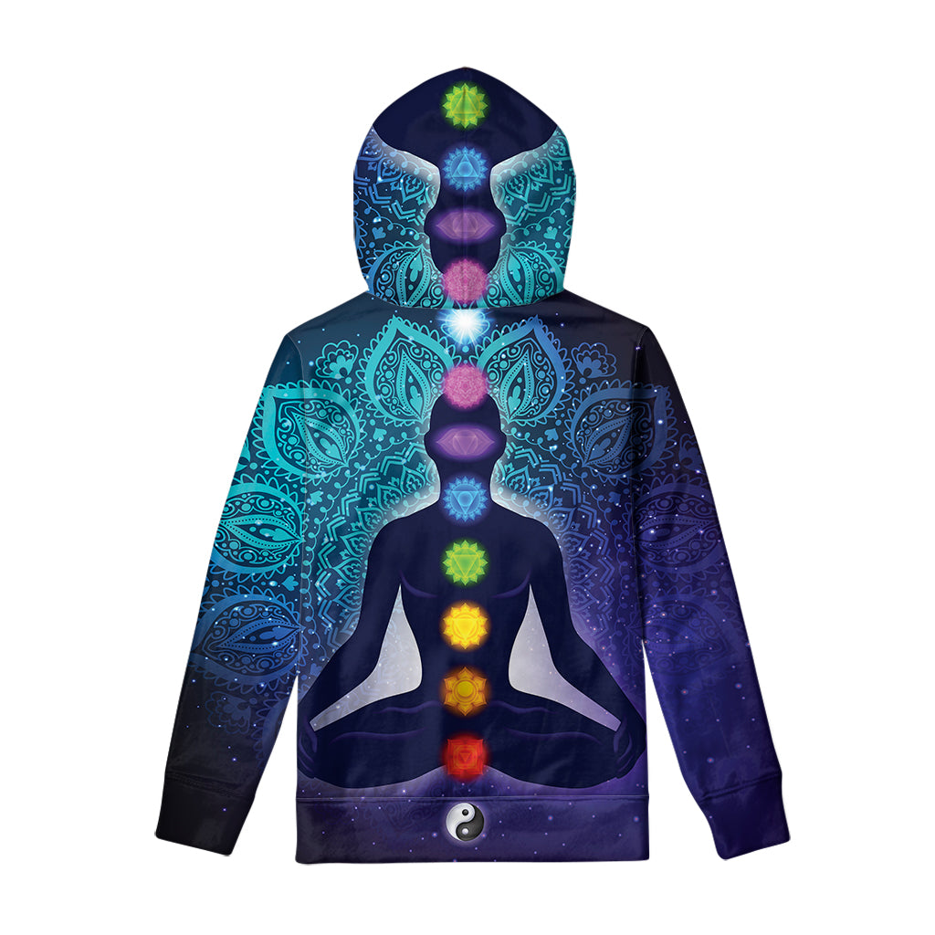 Nine Chakras Aura Print Pullover Hoodie