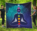 Nine Chakras Aura Print Quilt