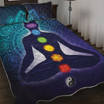 Nine Chakras Aura Print Quilt Bed Set