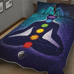 Nine Chakras Aura Print Quilt Bed Set