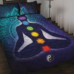 Nine Chakras Aura Print Quilt Bed Set