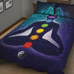 Nine Chakras Aura Print Quilt Bed Set