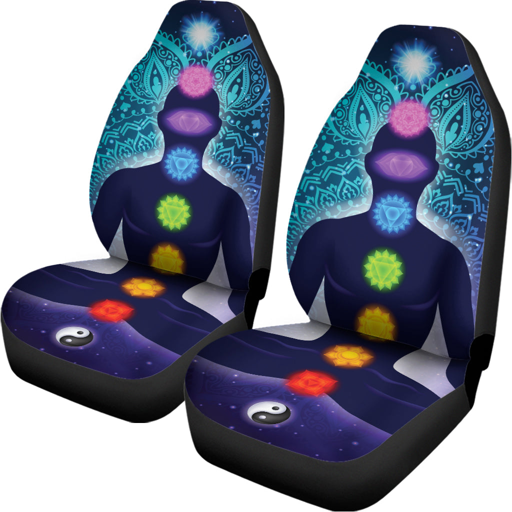 Nine Chakras Aura Print Universal Fit Car Seat Covers