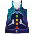 Nine Chakras Aura Print Women's Racerback Tank Top