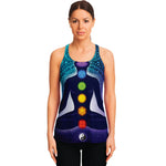 Nine Chakras Aura Print Women's Racerback Tank Top