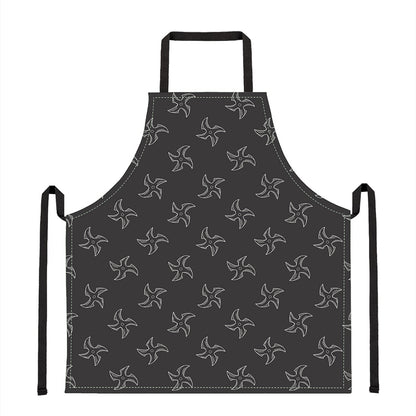 Ninja Shuriken Pattern Print Apron