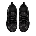 Ninja Shuriken Pattern Print Black Sneakers