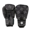 Ninja Shuriken Pattern Print Boxing Gloves