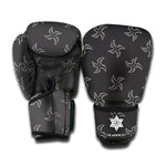 Ninja Shuriken Pattern Print Boxing Gloves