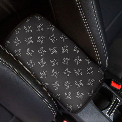 Ninja Shuriken Pattern Print Car Center Console Cover