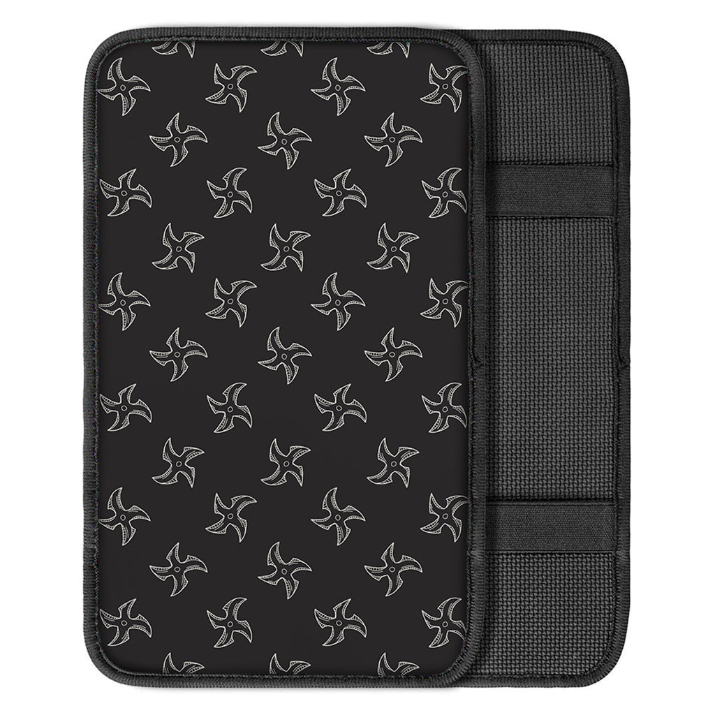 Ninja Shuriken Pattern Print Car Center Console Cover