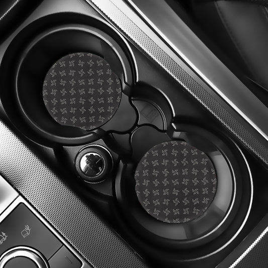 Ninja Shuriken Pattern Print Car Coasters