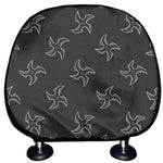 Ninja Shuriken Pattern Print Car Headrest Covers